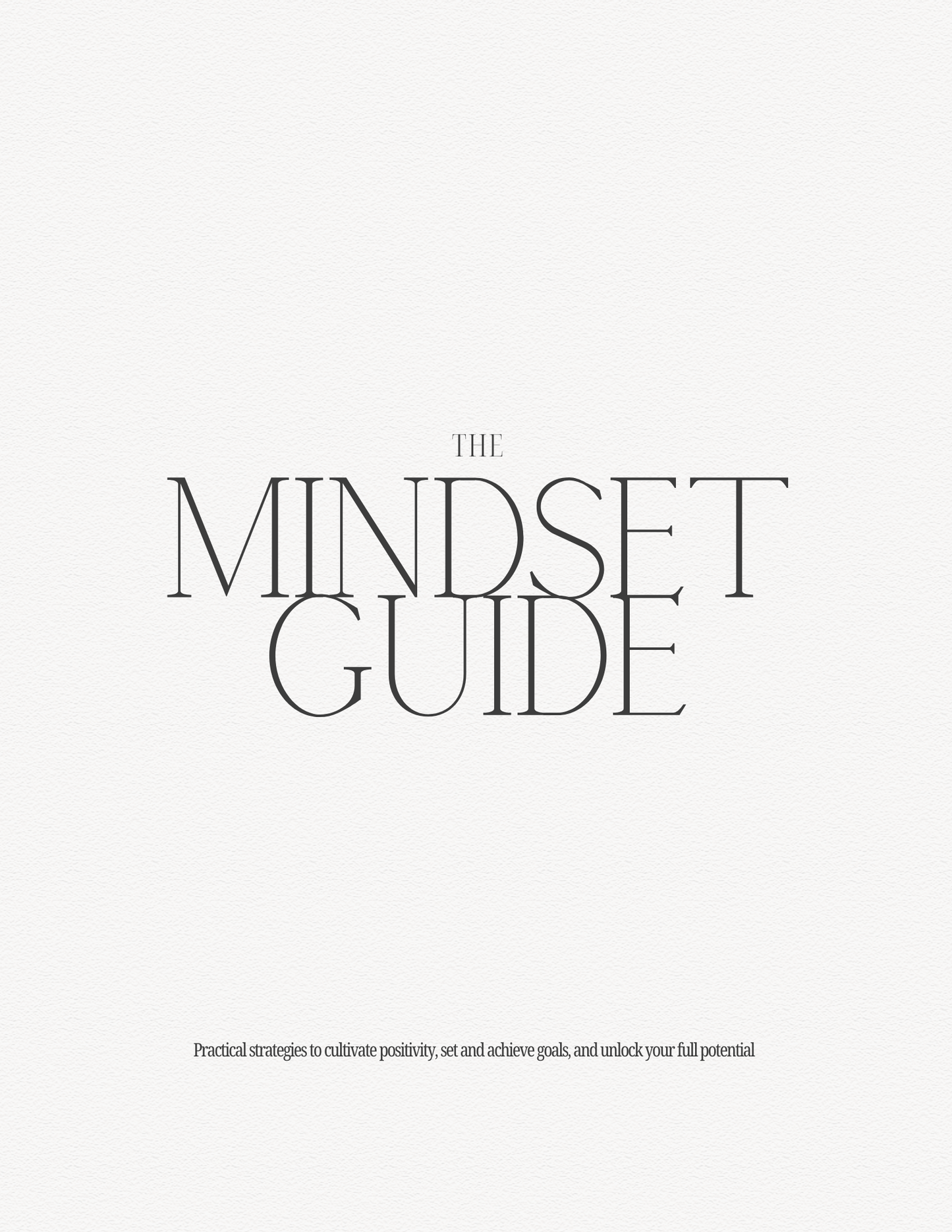 The Mindset Guide (PDF Digitally Fillable Version)